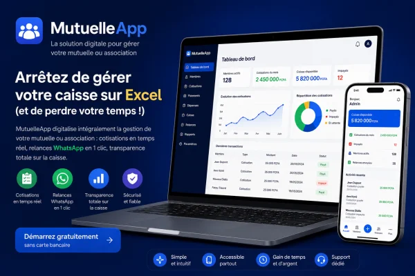 tableau de bord MutuelleApp